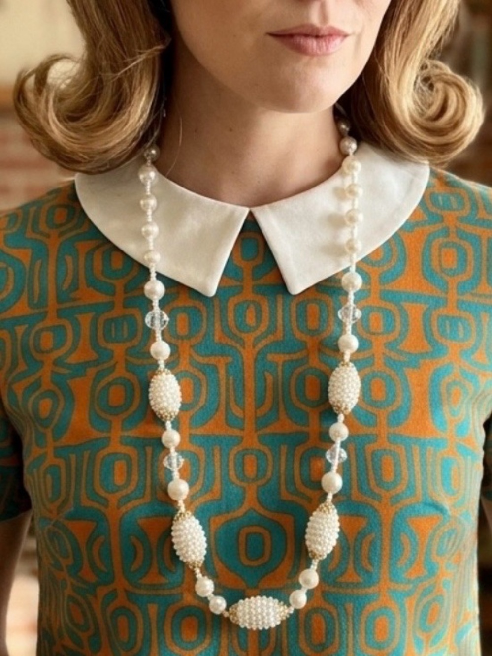 Vintage Costume Faux Pearl Necklace